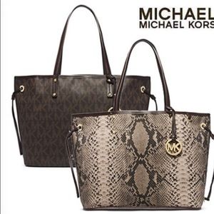 Authentic MK reversible python tote